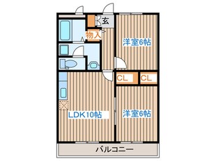 カナディアンコ－ト南吉成Ａ棟の物件間取画像